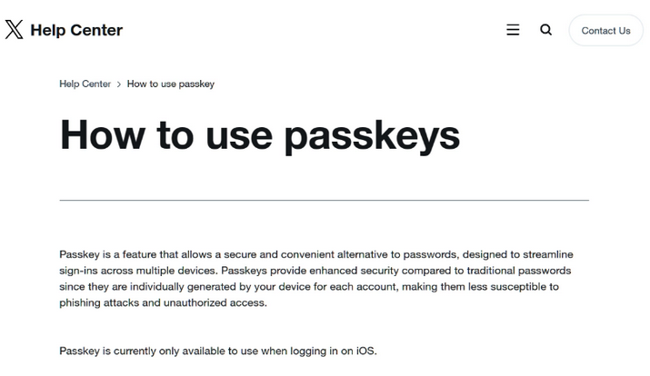 蛟河苹果维修店铺分享iOS用户如何通过通行密钥(Passkey)登录 