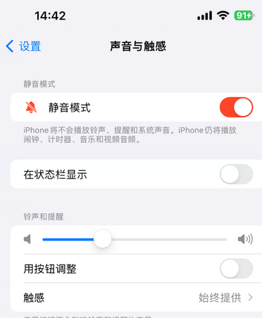 蛟河苹果15Pro维修网点分享iPhone15Pro系列机型中隐藏静音图标 