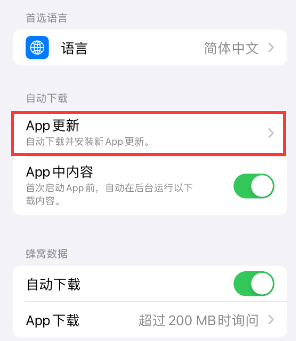 蛟河苹果15维修中心如何让iPhone15APP自动更新